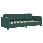 vidaXL Lit de jour avec gigogne et matelas vert foncé 80x200cm velours