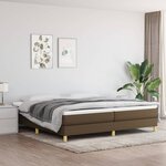 vidaXL Sommier à lattes de lit avec matelas Marron foncé 200x200 cm