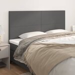vidaXL Têtes de lit 4 Pièces Gris 80x5x78/88 cm Similicuir