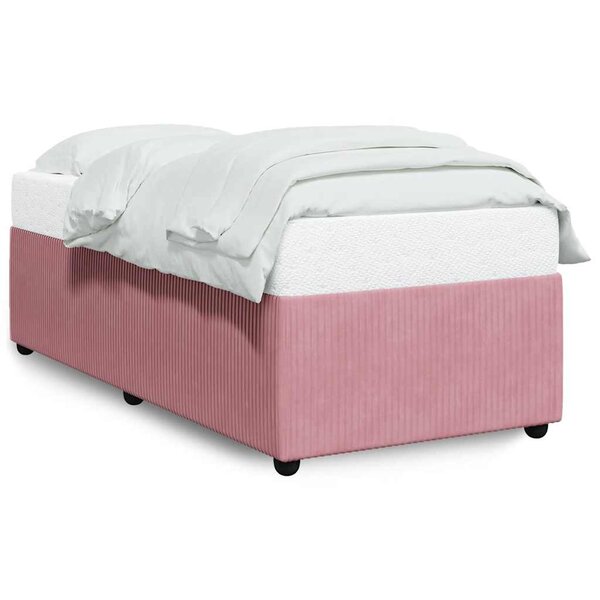 vidaXL Cadre de lit sans matelas rose 100x200 cm velours
