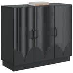 vidaXL Buffet Noir 89 x 34 5 x 77 cm Bois d'ingénierie