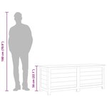 vidaXL Boîte à coussins d'extérieur Marron 150x50x56 cm Sapin massif