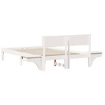 vidaXL Cadre de lit avec tête de lit Blanc 120 x 190 cm Pin massif