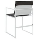 vidaXL Chaises de jardin avec coussins lot de 4 blanc acier/textilène