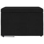 vidaXL Tabouret Noir 61 x 41 x 40 cm Tissu et bois stratifié