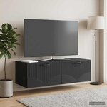 vidaXL Meuble TV mural Noir 98 x 41 x 30 cm Bois d'ingénierie