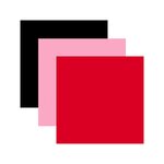 3 vinyles permanents 91 x 33 cm - noir  rouge  rose clair