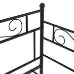vidaXL Cadre de canapé-lit sans matelas noir métal 90x200 cm