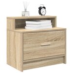 vidaXL Tables de chevet avec tiroir 2 Pièces chêne sonoma 51x31x47 cm