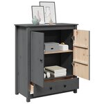 vidaXL Buffet Gris 83x41 5x100 cm Bois massif de pin