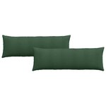 vidaXL Coussins de canapé 2 Pièces Vert foncé 120 x 40 cm