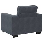 vidaXL Fauteuil gris foncé 60 cm velours