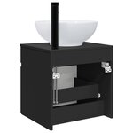 vidaXL Meuble de lavabo mural Noir 49 x 44 5 x 66 5 cm
