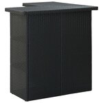 vidaXL Ensemble de bar de jardin 8 Pièces et coussins Résine tressée Noir
