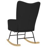 vidaXL Chaise à bascule Noir Tissu