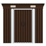 vidaXL Abri de stockage pour jardin Marron 194x121x181 cm Acier