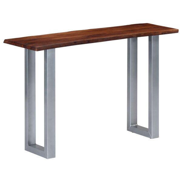 vidaXL Table console 115x35x76 cm Bois d'acacia massif et fer