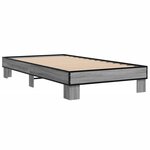 vidaXL Cadre de lit sans matelas sonoma gris 100x200 cm