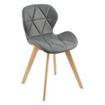 Lot de 4 chaises similicuir 81 x 57 x 49 cm gris 03_0006775