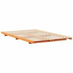 vidaXL Cadre de lit surélevé Marron cire 135 x 190 cm