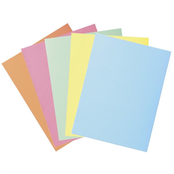 Paquet de 50 chemises 2 rabats SUPER 210 - 24x32cm - Couleurs assorties x 5 EXACOMPTA