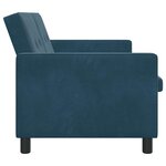 vidaXL Canapé-Lit Bleu Tissu
