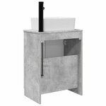 vidaXL Meuble de salle de bain avec évier Gris béton 54 x 35 x 83 cm