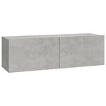 vidaXL Meubles TV muraux 4 Pièces Gris béton 100x30x30 cm