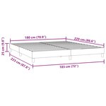 vidaXL Cadre de lit sans matelas rose 180x220 cm velours