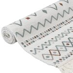 vidaXL Tapis Beige et bleu 120x180 cm Coton