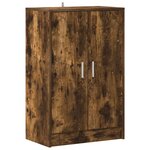 vidaXL Meuble à chaussures Chêne fumé 60x35x92 cm Bois d'ingénierie