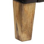 vidaXL Chaise cabriolet noir cuir véritable