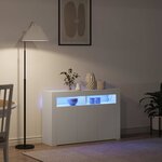 vidaXL Buffet Blanc 116 x 30 x 75 cm Bois d'ingénierie