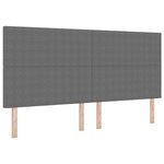 vidaXL Lit à ressort LED Gris clair et blanc 200 x 200 cm