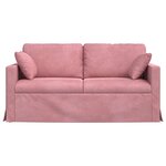 vidaXL Canapé Rose 158 x 78 x 80 cm Velours