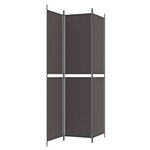 vidaXL Cloison de séparation 3 panneaux Marron 150x220 cm Tissu