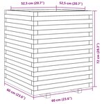 vidaXL Jardinière blanc 60x60x72 cm bois de pin massif