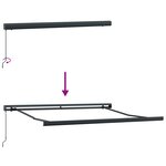 vidaXL Auvent manuel rétractable anthracite 300x250 cm