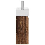 vidaXL Meuble de salle de bain avec robinet Bois ancien