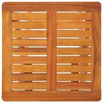 Vidaxl chaises longues 2 pièces avec table et coussins acacia solide