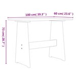 vidaXL Table à manger avec banc REINE marron miel bois de pin solide