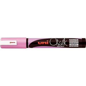 Marqueur craie chalk pwe5m rose métallique uni-ball