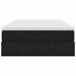 vidaXL Cadre de lit ottoman avec matelas noir 120x200 cm velours