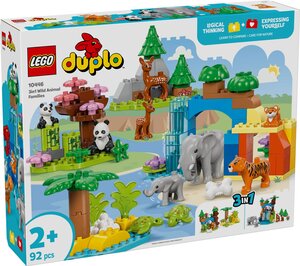 LEGO DUPLO - Set Familles d'Animaux Sauvages 3-en-1 - 10446 pour les Tout-Petits
