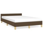 vidaXL Cadre de lit sans matelas marron foncé 120x200 cm tissu