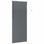vidaXL Store de Fenêtre avec des rideaux Gris foncé Aluminium