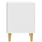vidaXL Table de chevet Blanc brillant 62 x 34 5 x 48 cm