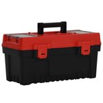 vidaXL Ensemble de boîte à outils 2 Pièces Noir et rouge Polypropylène