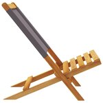 vidaXL Chaises de jardin pliantes lot de 8 tissu et bois massif