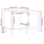 vidaXL Cabinet de chevet 2 Pièces Naturel 40 x 33 x 46 cm